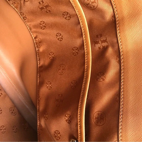 Tory Burch Cardamom Extra Large Zippered Tote Excellent Condition HP - Picture 16 of 17